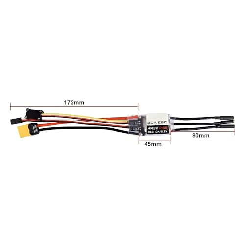 3542 Outrunner Brushless Motor with 80A AM32 ESC, 1630KV/2250KV Options, Compatible with 1/10 and 1/12 RC Crawler Cars (ESC) - color: ESC