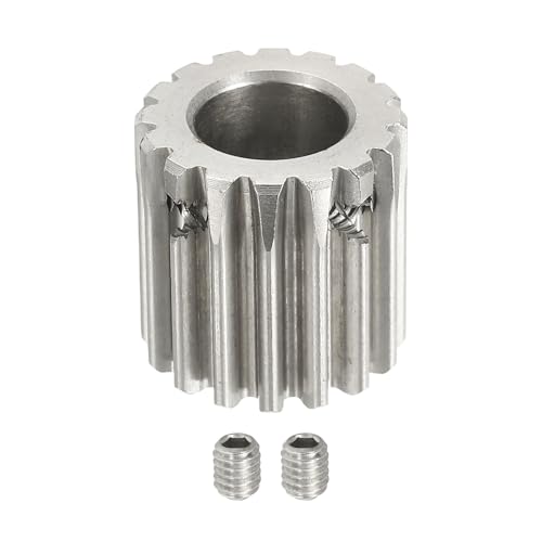 uxcell 1 Mod 16T Spur Gear 10mm Bore, 304 Stainless Steel Pinion Gear, 20°Pressure Angle, for Spur Rack and RC Model Car or Motor DIY - size: 1 Mod 16T, 10mm