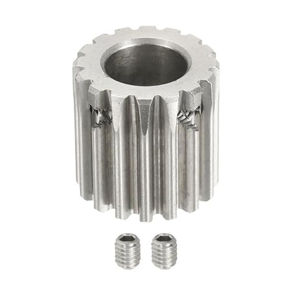 uxcell 1 Mod 16T Spur Gear 10mm Bore, 304 Stainless Steel Pinion Gear, 20°Pressure Angle, for Spur Rack and RC Model Car or Motor DIY - size: 1 Mod 16T, 10mm