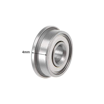uxcell F694ZZ Flanged Ball Bearing 4x11x4mm Shielded Chrome Steel Flange Rip Bearings 10pcs - size: 4x11x4mm