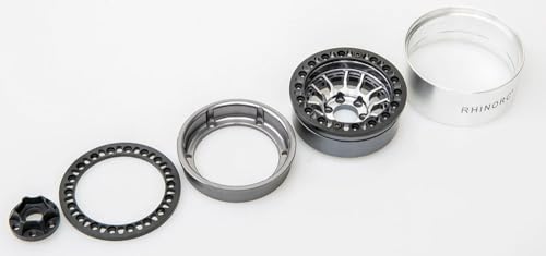 RhinoRC MOZA 1.9 Inch Negative Offset Aluminum Wheel Rim, 4PCS RC Beadlock Wheels for 1/10 RC Crawler Axial SCX10 RR10 Wraith TRX4 TRX-6 (WH1906) - color: Wh1906