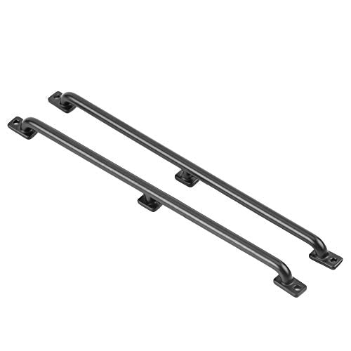Metal RC Body Handrail Set, Durable, Easy Installation for Crawlers in 1:10 Scale, Black, 2 Pieces (155cm)
