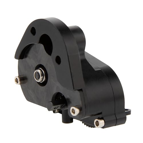 MEUS Racing SCX24 Transmission Aluminum Complete Gearbox for 1/24 Axial SCX24 RC Crawler (Brushless, Black)