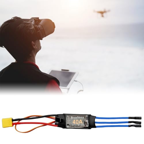 30A Electric Brushless Motor Controller, 2 Pcs ESC Speed Controller with XT60 and 3.5mm Bullet Plugs for RC Drone RC Airplane Helicopter (40A) - color: 40A