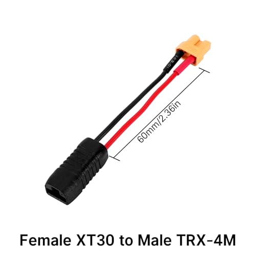 INJORA XT30 to JST-RCY JST PH2.0 TRX-4M T-Style EC3 Battery Adapter Cable