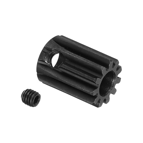 MECCANIXITY RC 32P Hardened Pinion Gear 5mm Shaft, 11T Motor Gears Carbon Steel for 1/10 RC Model Car Boat Drone - style: 11T