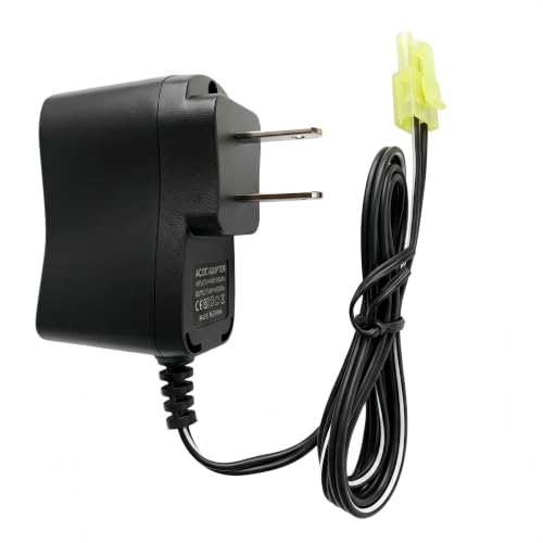 8.4V RC Battery Charger for 8.4V NiMH/NiCd Battery Packs, 250mA with Mini Tamiya Connector for Airsoft Guns RC Cars