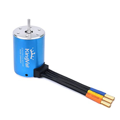 KingVal Replacement 3650 3900KV Sensorless Brushless Motor Shaft 3.175mm with 60A Brushless ESC Compatible with 1/10 RC Car - size: 3900KV+60A