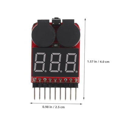 2pcs Lithium Battery Tester with Sound Alarm, 1-8s Lipo Voltage Monitor for Household and Rc Battery Capacity Measurement and Low Voltage Warning