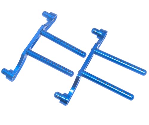 Body Post Mount Compatible with HPI 1/8 Savage Upgrade 85060 RC Car Aluminum Alloy Front Rear Shell Post Part(Dark Blue) - color: Dark Blue