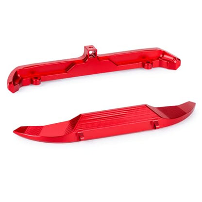 Front Rear Bumper - CNC Aluminum Bumper for Axial SCX30 Bronco 1/30 RC Crawler Upgrades (Red) - color: Red