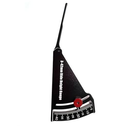 RC Car Ride Height Gauge Aluminum RC Car Wheel Height Rim Camber 3-42mm Adjustable Measuring Ruler