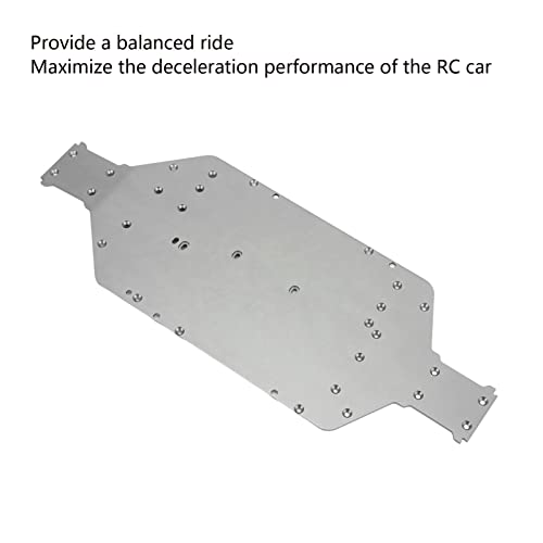Aluminum Alloy CNC Chassis Plate High Performance for ZD Racing DBX‑10 7507 1/10 RC Car Titanium Grey