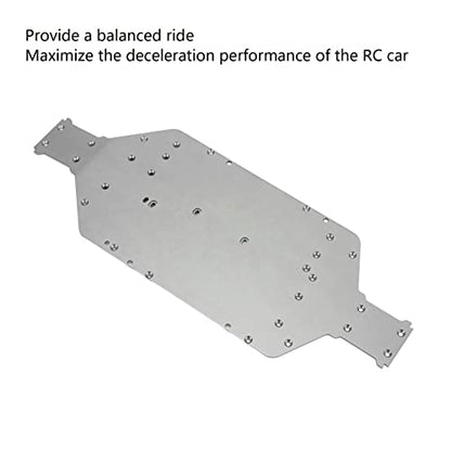 Aluminum Alloy CNC Chassis Plate High Performance for ZD Racing DBX‑10 7507 1/10 RC Car Titanium Grey