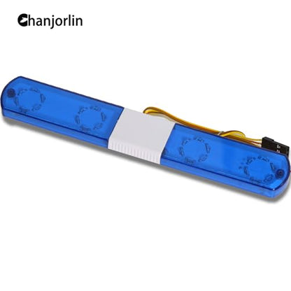 1/10 RC Car Simulation Police Lights Multi-Function Flash LED Lamp Nine Flashing Light Modes for 1/8 Crawler Off Road Rally Truck Cars HSP Traxxas Tamiya RC4WD Axial Arrma (Blue 145mm) - color: Blue 145mm