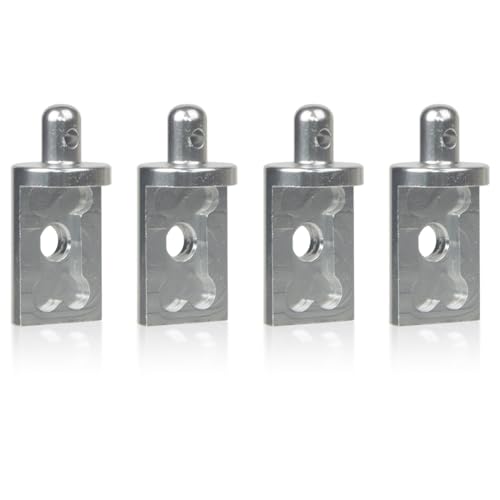4Pcs Aluminum Body Mounts Body Shell Posts for 1/12 Scale Tamiya CW-01 Chassis Lunch Box Midnight Pumpkin Upgrades Parts (Silver) - color: Silver