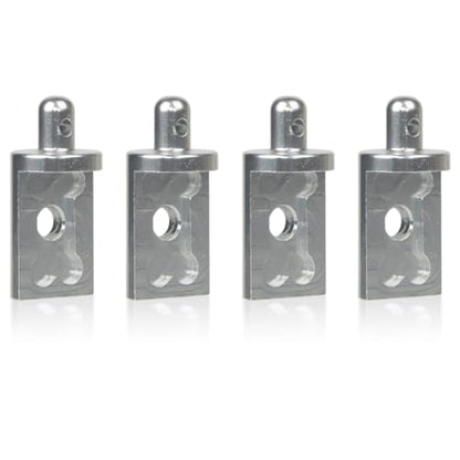 4Pcs Aluminum Body Mounts Body Shell Posts for 1/12 Scale Tamiya CW-01 Chassis Lunch Box Midnight Pumpkin Upgrades Parts (Silver) - color: Silver