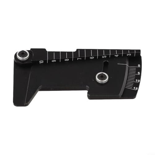 Adjustable Metal Camber Gauge for RC Cars, Wheel Rim Height Measuring Tool, Compact Alignment Setup Ruler for Remote Control Vehicles(Is black)