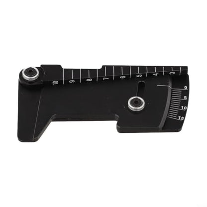 Adjustable Metal Camber Gauge for RC Cars, Wheel Rim Height Measuring Tool, Compact Alignment Setup Ruler for Remote Control Vehicles(Is black)