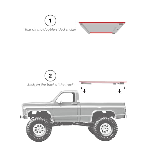 Tonneau Covers Upgrade Parts for 1/18 Scale trx4m K10 / F-150 RC Truck Crawler (No Vehicle Included) - style: Tonneau Covers