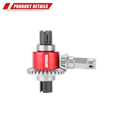 RCAWD NO Oil-Spill Rear Diff Set, 30T Main RC Differential 0.8Mod & 12T Input Gear, for ARRMA Typhon Granite Mojave Grom, 30KcSt Oil Filled Upgrade Parts Red - size: Rear 30T main diff & 12T input gear