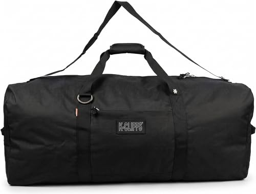 Heavy Duty Cargo Duffel Large Sport Gear Drum Set Equipment Hardware Travel Bag Rooftop Rack Bag - color: Black, size: 30" x 15" x 15"