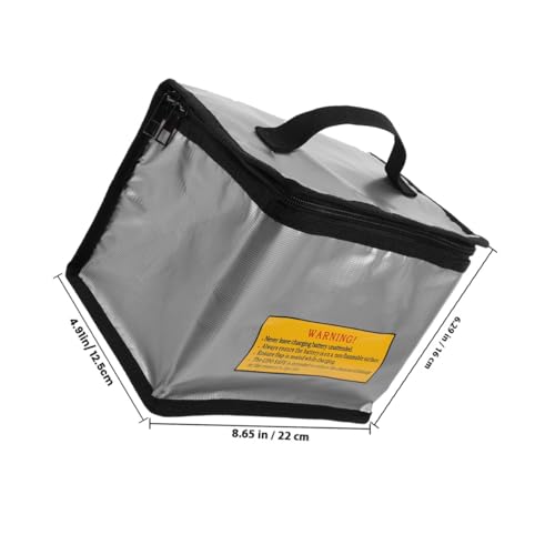 UKCOCO Fireproof Explosionproof Lithium Battery Bag for Drones and RC Cars Large Capacity Organizer Safety Strap and Insulated Design