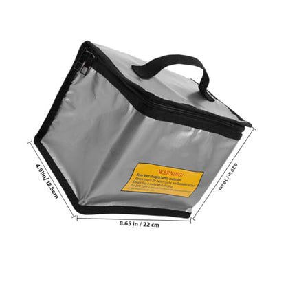 UKCOCO Fireproof Explosionproof Lithium Battery Bag for Drones and RC Cars Large Capacity Organizer Safety Strap and Insulated Design