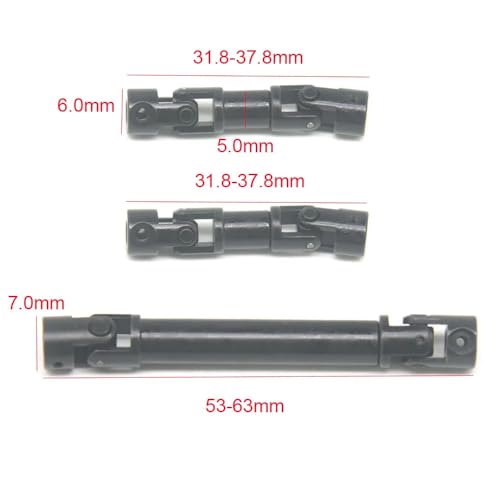 Titanium LCG Chassis Frame Kit with Brass Skid Plate, Steel Driveshaft, Aluminum Links for Axial SCX24 1/24 RC Crawler