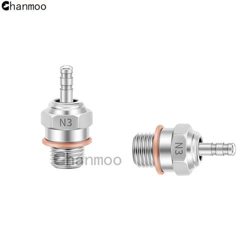 2PCS 70117H Hot Glow Plugs No.3 N3 N4#3#4 Spark Nitro Engine Parts Replace OS for Traxxas Losi HPI Redcat HSP Himoto RC Car Truck Buggy (N3) - size: N3 2PCS