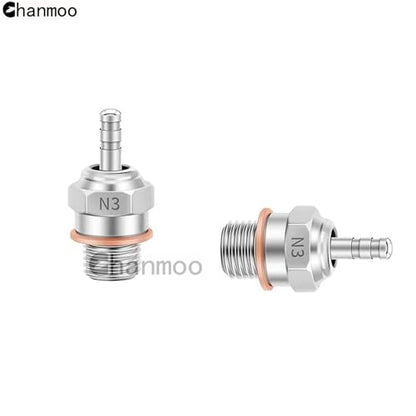 2PCS 70117H Hot Glow Plugs No.3 N3 N4#3#4 Spark Nitro Engine Parts Replace OS for Traxxas Losi HPI Redcat HSP Himoto RC Car Truck Buggy (N3) - size: N3 2PCS