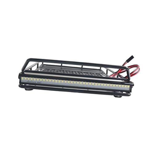 Car Roof Luggage Holder Rack Led Light Rc Crawler Storage Shelf Car Roof Cargo Bracket for Simulation Accessories Lightweight Design