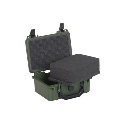 MEIJIA IP67 waterproof hard compact case,Customizable Fit Foam,8.12”x6.56”x 3.56”,Fit Use of Drones, Cameras,Equipments,lens (Green) - color: Green, size: 8.12 x 6.56 x 3.56 inches