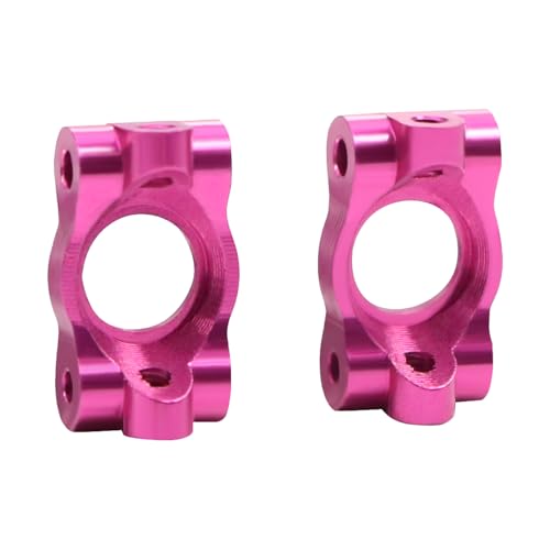 Metal Steering Knuckles C Hubs Suspension Arms CVD Shaft for 1/24 Losi Micro b Rc Car 2WD Buggy Chassis Plate Linkage Upgrades (Caster Blocks Pink)