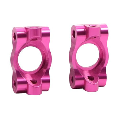 Metal Steering Knuckles C Hubs Suspension Arms CVD Shaft for 1/24 Losi Micro b Rc Car 2WD Buggy Chassis Plate Linkage Upgrades (Caster Blocks Pink)
