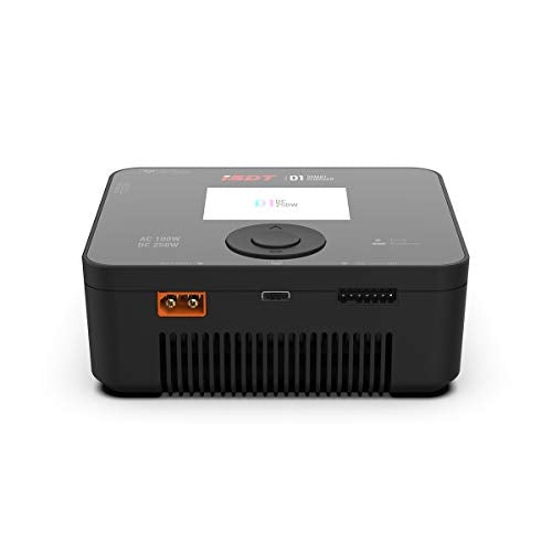 ISDT D1 RC lipo Battery Charger Discharger with AC 100W,DC 250W Dual Input Mode - Hobby Smart Digital Charger - 1~6S Lithium LiHv LiIon Life NiMH Ni-Cd/Pb Lipo Battery Balance Charger