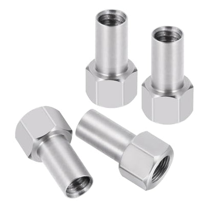 Stainless Steel M2.5 Extended Wheel Nuts 5mm Upgrade for 1/18th TRX4M Defender Bronco K10 High Trail F150 RC Crawler Car Parts - style: 5mm