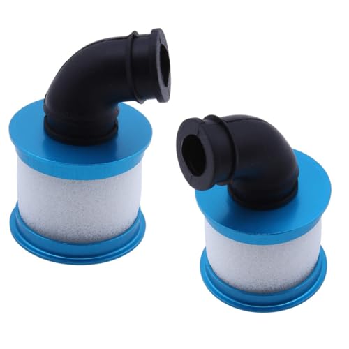 Aluminum RC Air Filter Sponge for 1/10 RC Hobby Model Nitro Car Buggy Truck Upgrades hop-up Parts 2pcs/Set (Blue) - color: Blue
