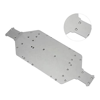 Aluminum Alloy CNC Chassis Plate High Performance for ZD Racing DBX‑10 7507 1/10 RC Car Titanium Grey