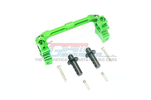 GPM For Traxxas TRX-4 Defender/Tactical Unit/Ford Upgrade Parts Aluminum Front Adjustable Body Mount & Post - 7Pc Set Green