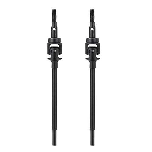 QUE-T 4pcs Steel Crawler Front & Rear Axle Drive Shaft CVD Set for 1/10 RC Axial SCX10II 90046 Car