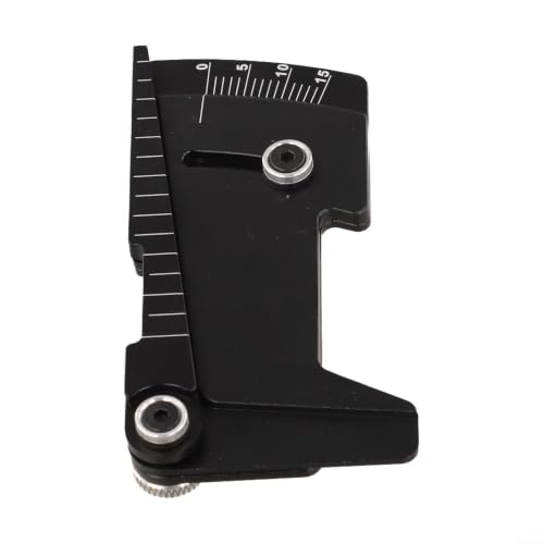 Adjustable Metal Camber Gauge for RC Cars, Wheel Rim Height Measuring Tool, Compact Alignment Setup Ruler for Remote Control Vehicles(Is black)