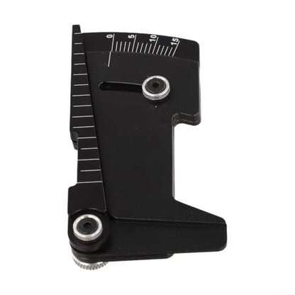 Adjustable Metal Camber Gauge for RC Cars, Wheel Rim Height Measuring Tool, Compact Alignment Setup Ruler for Remote Control Vehicles(Is black)
