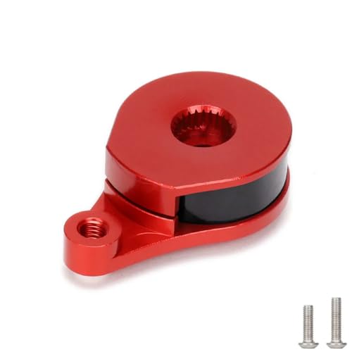 2 Sets Aluminum 25T Servo Saver 1 Hole Adjustable Hi-Torque Servo Horn for 1/10 SCX10 Capra TRX4 TRX6 RC Car Crawler Boat Parts (Red) - color: Red