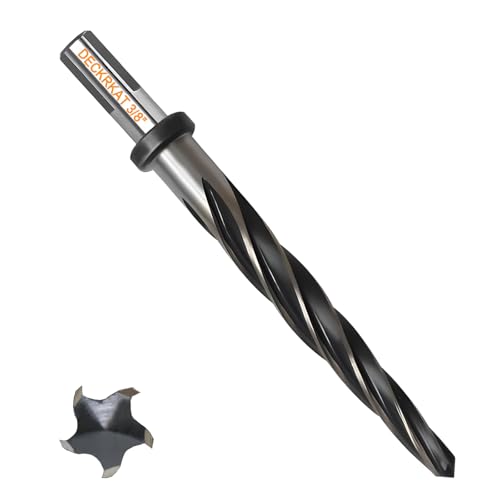 3/8" Reamer Drill Bit for Metal, M2 HSS Taper Reamer for Steel, Alloy, Wood, Plastic to Align, Enlarge Holes – 5-Spiral Flutes,3/8" Non-Slip Shank, 10mm Car Reamer, Bridge Construction Reamer - size: 3/8 in