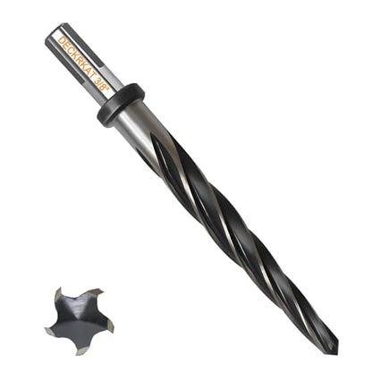 3/8" Reamer Drill Bit for Metal, M2 HSS Taper Reamer for Steel, Alloy, Wood, Plastic to Align, Enlarge Holes – 5-Spiral Flutes,3/8" Non-Slip Shank, 10mm Car Reamer, Bridge Construction Reamer - size: 3/8 in