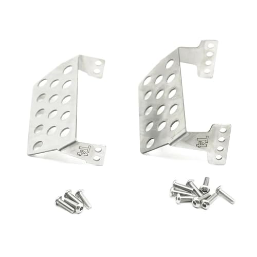 RC Car Accessories for TRX4 1/10 RC Crawler Car Upgrade Parts Stainless for Chassis Armor Aluminum Axle Protector Skid Plate Replacement Car Accessories(Front and Rear) - size: Front and Rear