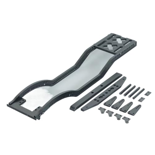 for Axial for SCX10 D90 TF2 B5 1/10 Metal for Chassis Set Rails Frame with Shock Towers for Leaf Springs Mounting Holes RC Crawler Upgrade RC Car Parts