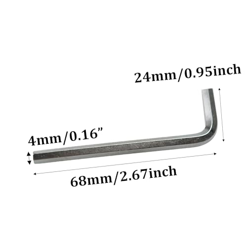 50Pcs 4mm Allen Wrench L-Shaped Hex Key Wrench Set, Metric Hexagon Head Replacement Tool for Furniture and Bike Repair - size: 4mm
