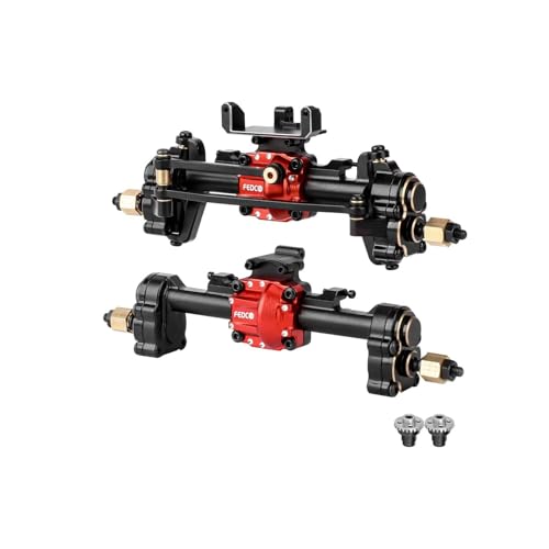 SCX24 Portal Axles Differential +10 MM Extended Axles | High Clearance Axles with Diff Locker for Axial AX24 SCX24 Upgrade Parts 1/24 RC Crawler